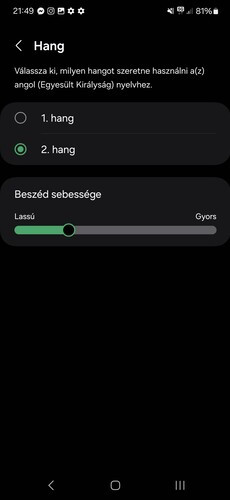 Az élő fordítás beállításai