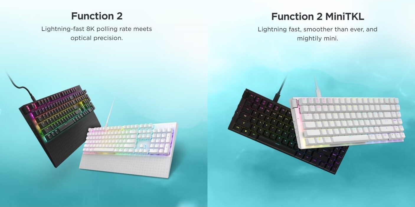 Két 8 kHz-es klaviatúra az NZXT logójával