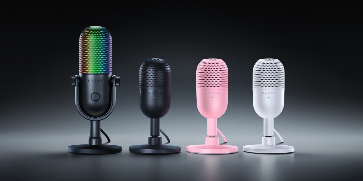 The foot microphones came in Razer colors