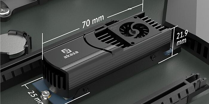 Középső verzió érkezik az Akasa SSD-hűtőjéből