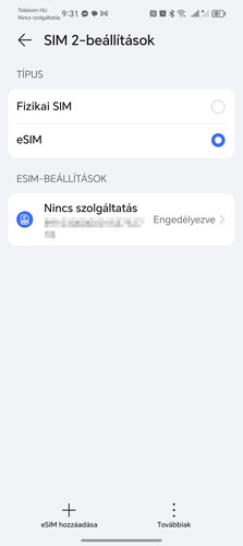 SIM-kártya beállítások (Android 13, Honor MagicOS 7.2)