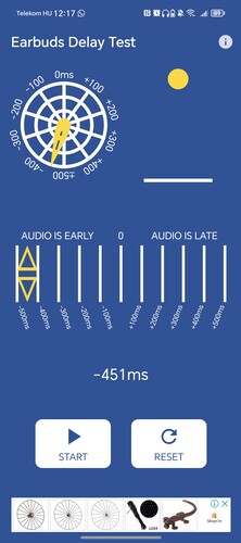 Az első két kép LDAC és AAC kodekkel, a harmadik kép AAC kodekkel játék módban