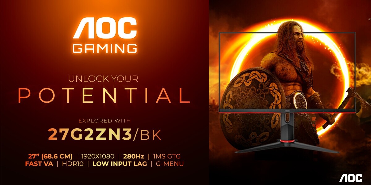 Viszonylag pénztárcabarát lett az AOC 280 Hz-es VA monitorja
