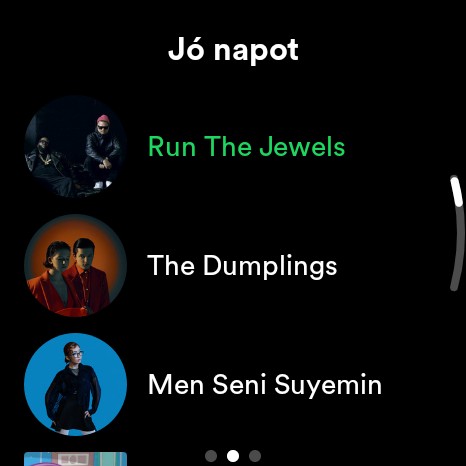 A Spotify lejátszója az órán