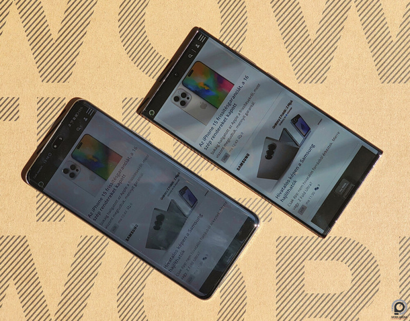 A Honor 200 Pro és a Galaxy S23 Ultra maximális fényereje napfény alatt