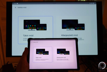 A Legion Tab egy LG monitorra kötve USB-C - HDMI adapterrel