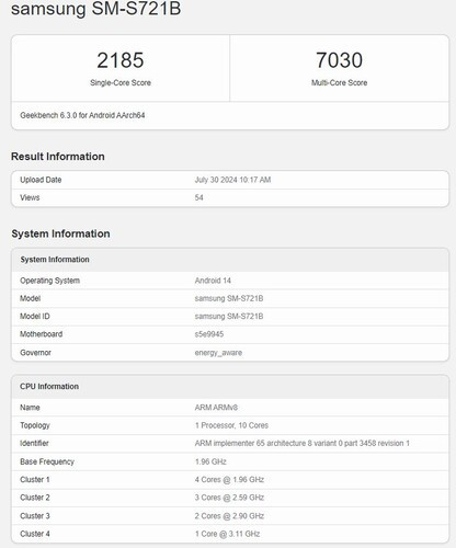 A Samsung Galaxy S24 FE újabb kört futott a Geekbench 6-os teszten, ezek az eredményei