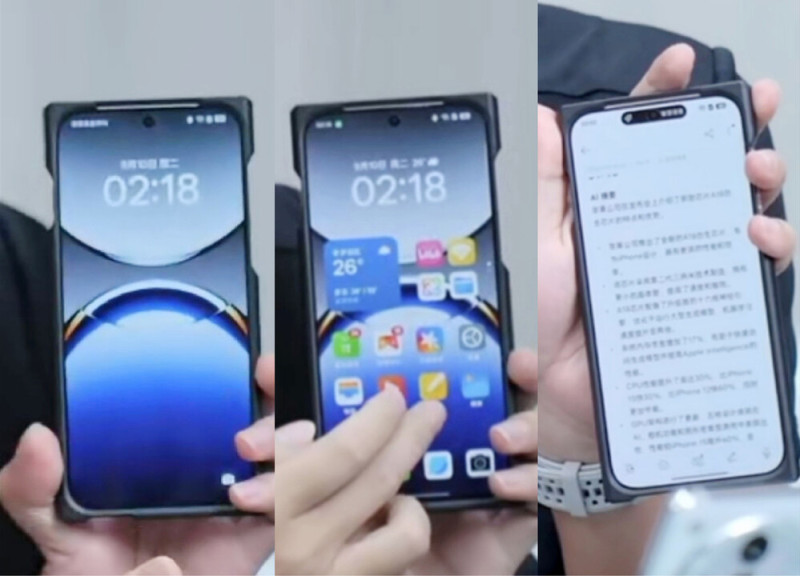 A Find X8 dizájntakaró tokban