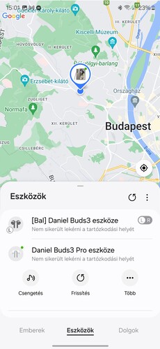 A Samsung készülékkereső hálózata