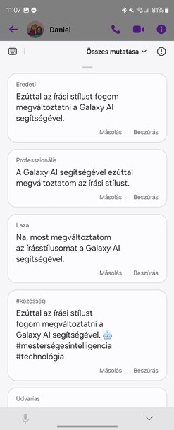 A Samsung billentyűzet AI funkciói magyarul is elérhetők