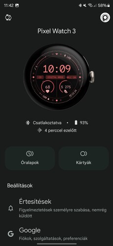 A Google Watch alkalmazás