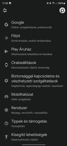 A Google Watch alkalmazás