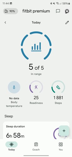 A Fitbit alkalmazás