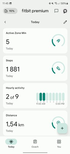 A Fitbit alkalmazás