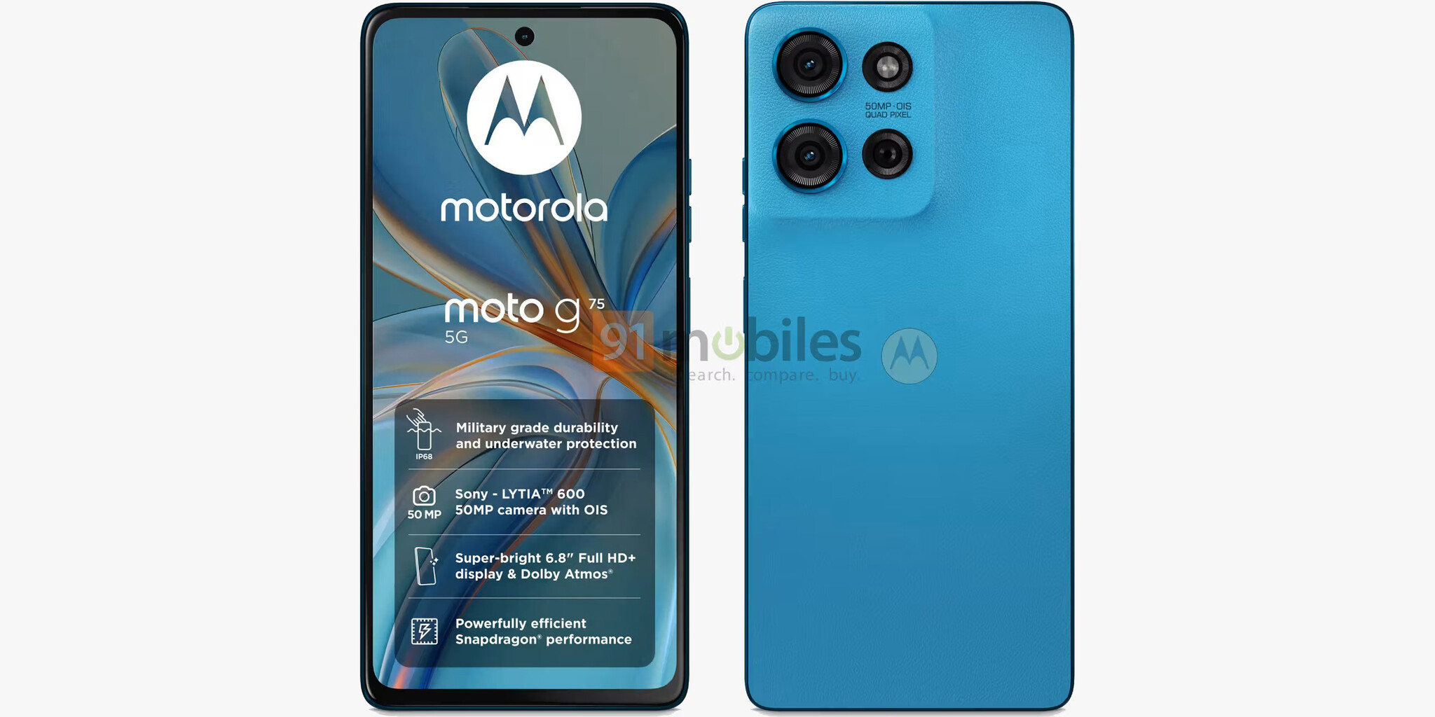De jól néz ki a Moto G75 kékben!
