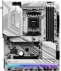 De izquierda a derecha: ASRock X870 Steel Legend, Phantom Gaming X870 Riptide WiFi, X870 Pro RS WiFi, X870 Pro RS