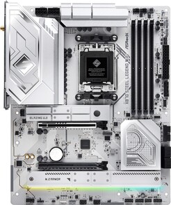 De izquierda a derecha: ASRock X870 Steel Legend, Phantom Gaming X870 Riptide WiFi, X870 Pro RS WiFi, X870 Pro RS