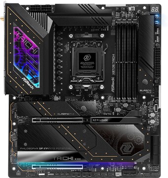 De izquierda a derecha: ASRock X870E Taichi, X870E Taichi Lite, Phantom Gaming X870E Nova WiFi