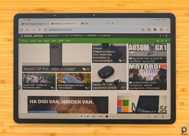 A Nxtpaper 14 árnyékban, normál módban, szemből