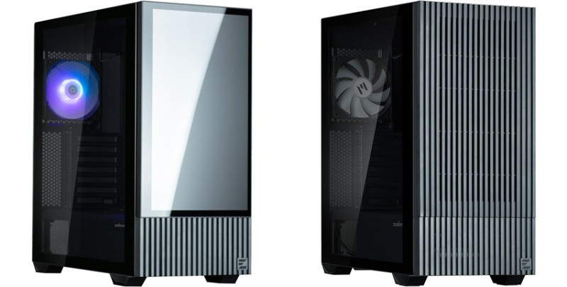 Zalman Z10 DS, zsanérjain ajtóként kihajtható kijelzővel és szimpla műanyag előlapi elemmel