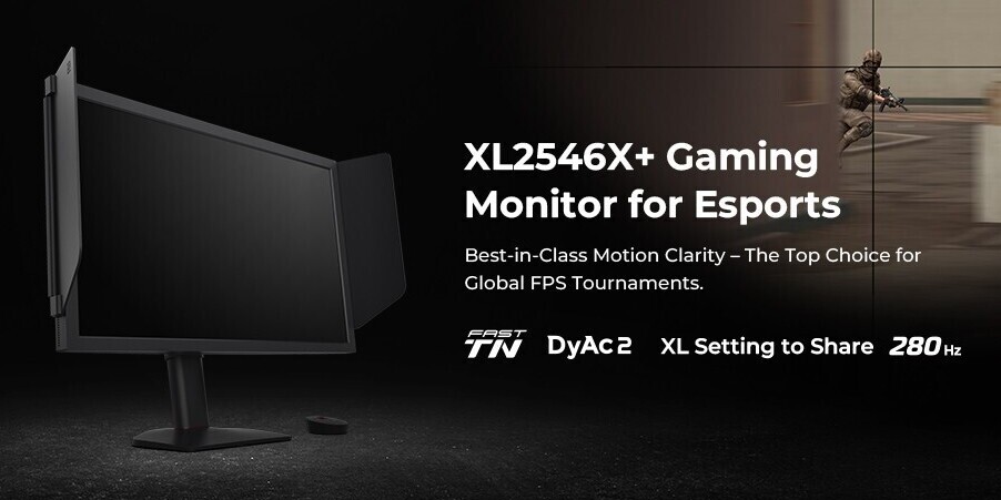 DyAc 2-vel jön a BenQ/ZOWIE legfrissebb, 280 Hz-es kijelzője