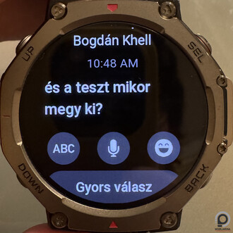 Így néznek ki az értesítések és a válaszlehetőségek