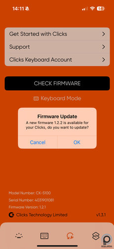 Clicks app, a frissítéshez kell egy fiók