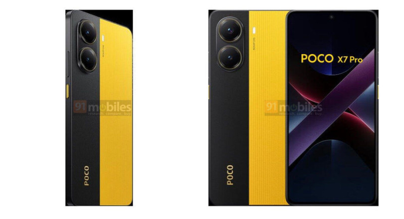 Poco X7 Pro fekete-sárga színben