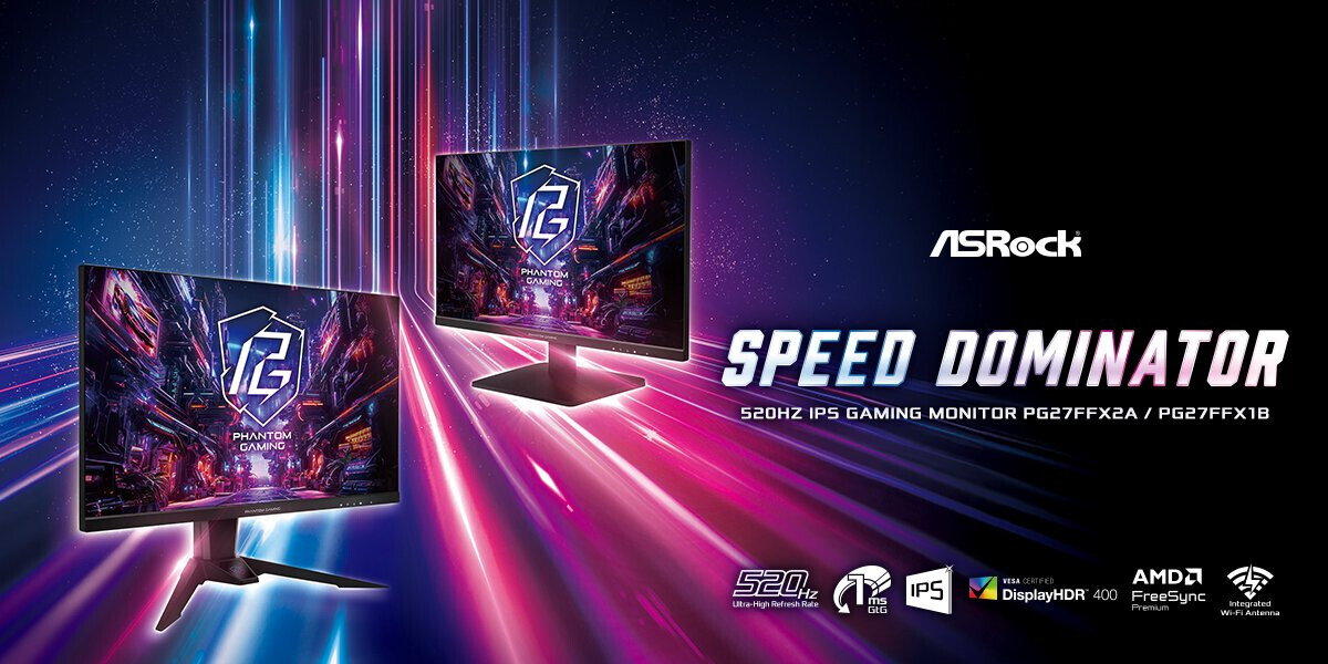 520 Hz-es monitorok duója az ASRock védjegyével