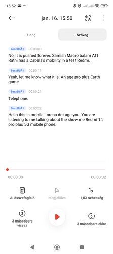 Hangrögzítő átírás (az első képen magyarul próbáltam neki beszélni), illetve AI képszerkesztő