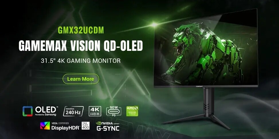 Játékosoknak szánt, 4K@240 Hz-es monitor a GameMax értelmezésében