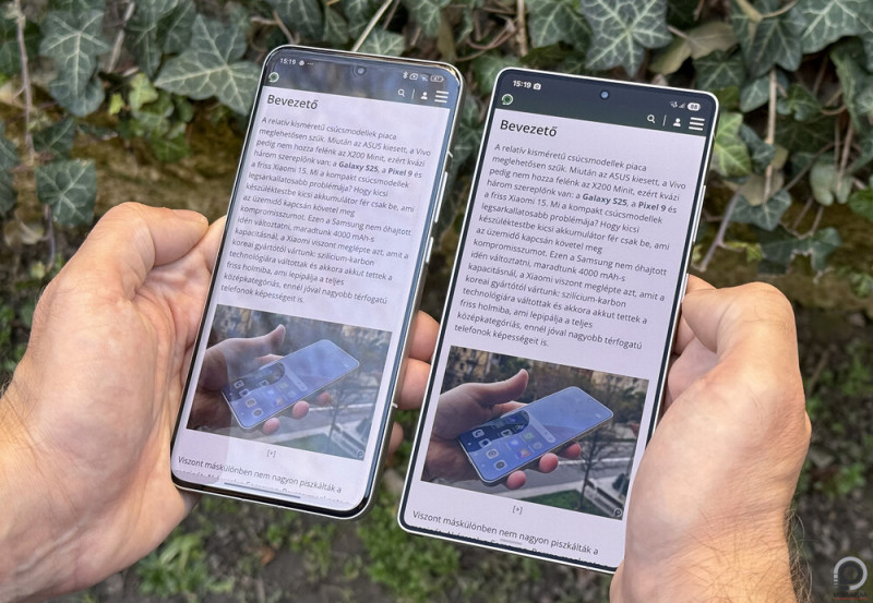 A Xiaomi 15 Ultra a Galaxy S25 Ultra mellett