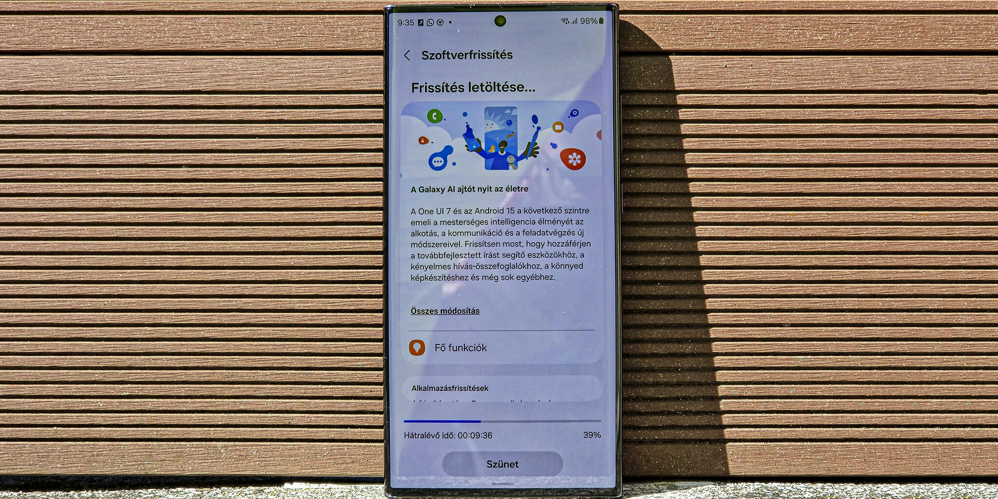 One UI zápor esett a hétvégén
