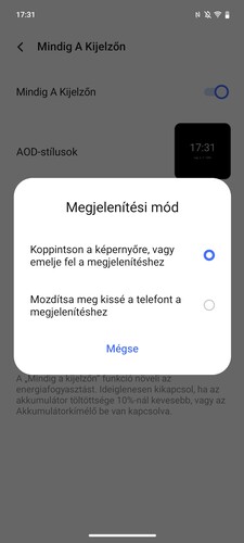 Az AoD beállításai