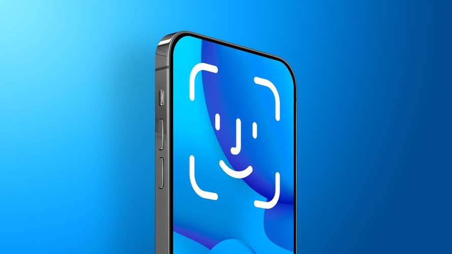 Illusztráció egy teljes kijelzős iPhone-ról