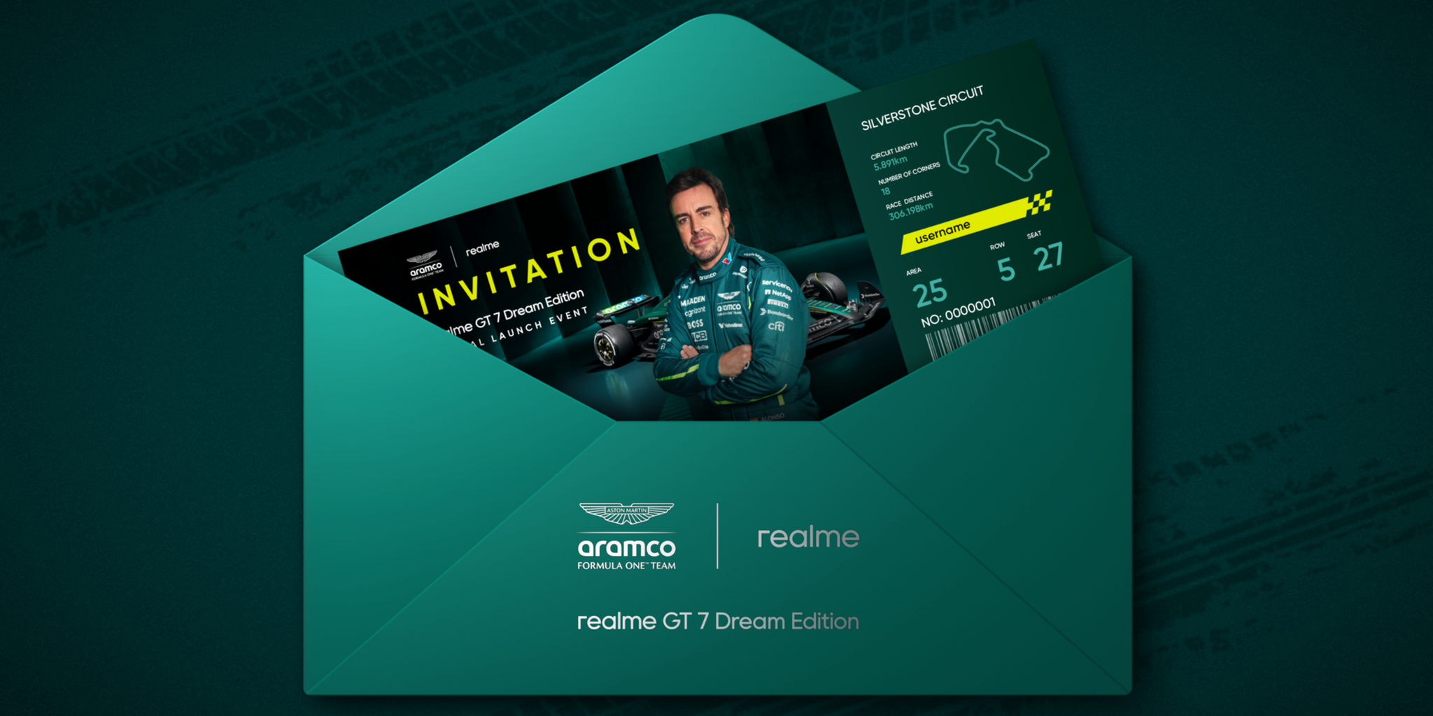 Fernando Alonso is ott lehet a Realme startjánál