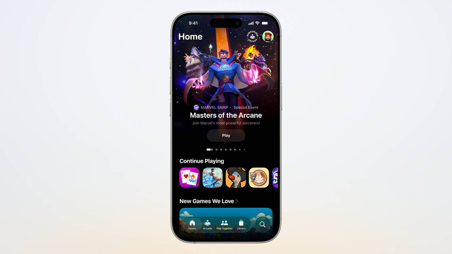 Az új Gaming app