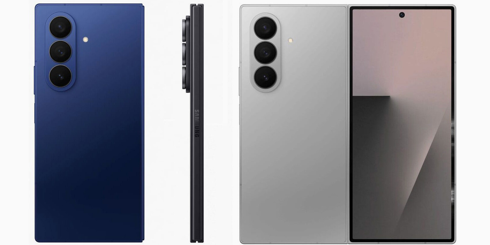 A Galaxy Z Fold7, minden színben és oldalról