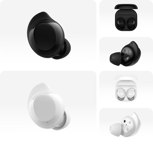 Fekete és fehér színben a Galaxy Buds Core