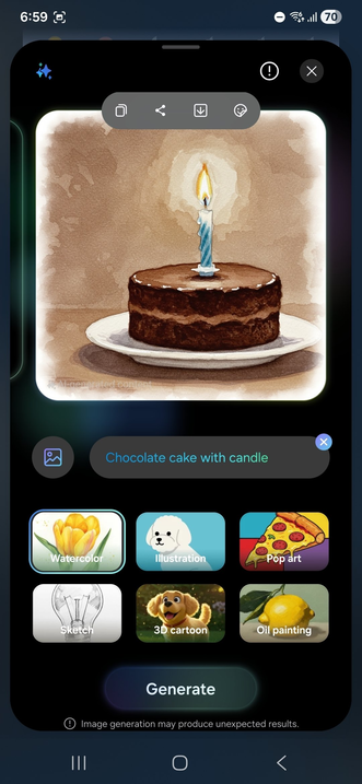 Szülinapi kártyák a One UI 8 Now Brief felületén
