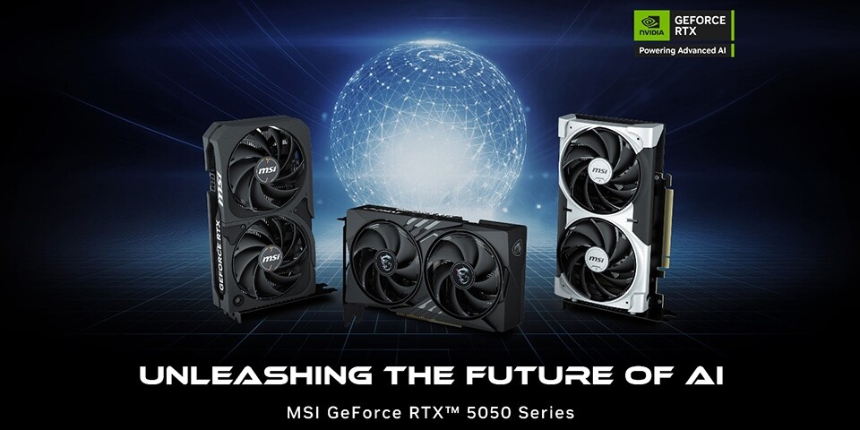GeForce RTX 5050 kártyák az MSI portfóliójából