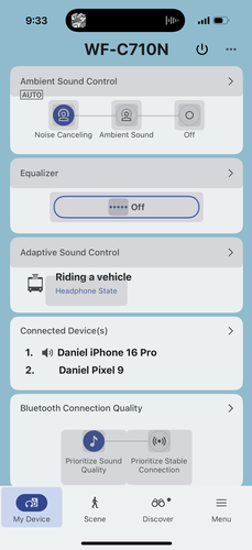 A Sound Connect főoldala (első két kép Android rendszeren, harmadik kép iOS-en)