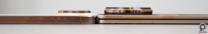 Balra egy iPhone 16 Pro, jobbra a Honor Magic V5