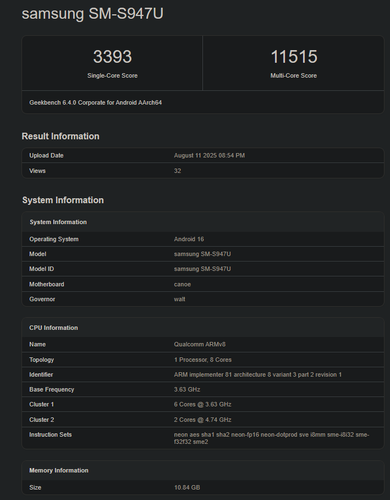 Az első Geekbench eredménye a Snapdragon 8 Elite 2-nek