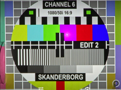 360p és 720p felbontású tesztkép részlete kivetítve