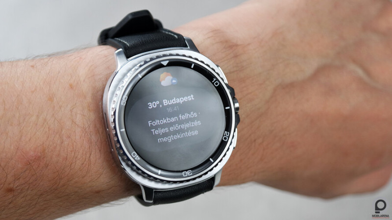 Időjárás-értesítés a Galaxy Watch8 Classic órán