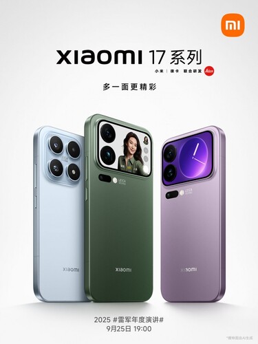 Egymás mellett a Xiaomi 17 sorozat három tagja