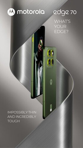 Igazán hivatalosnak tűnő kép a még be nem mutatott Motorola Edge 70-ről