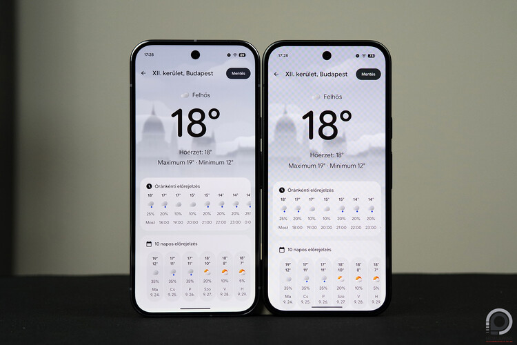 Balra a Pixel 10 Pro, jobbra a Pixel 10