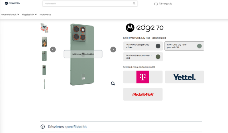 A termékoldal amúgy már itthon is elérhető.